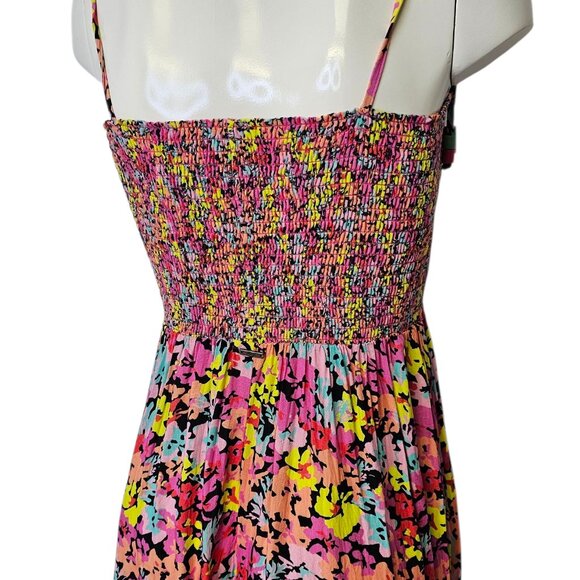 Maaji Bewitched Monet Maxi Dress, Smocked , Tie Straps, Beach, Resort, Size S - Picture 5 of 8